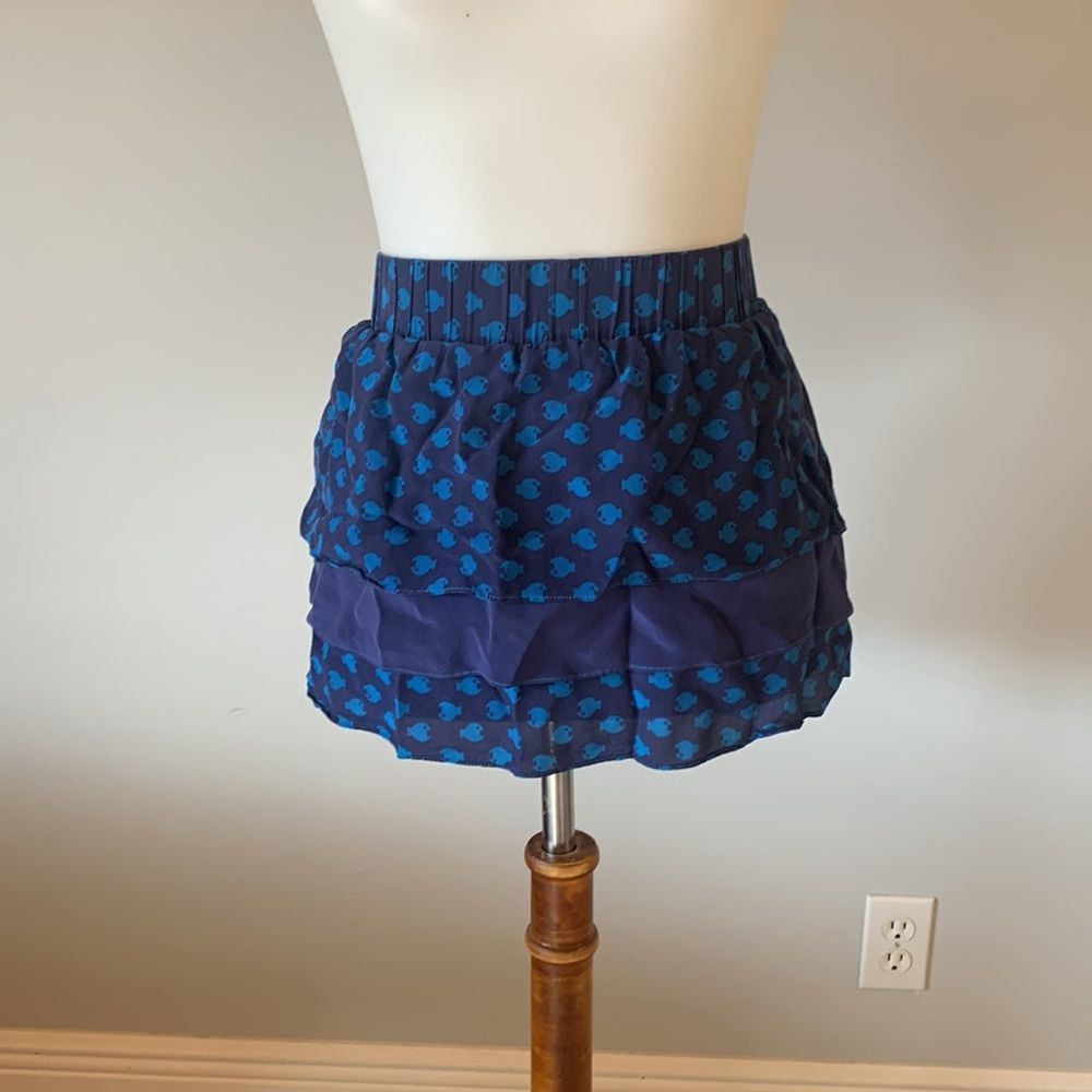 [Marc Jacobs] Blue Silk Swim Skirt - Size Small